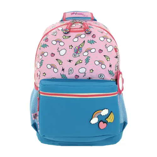 Mochila Escolar Happy Girl Rosa con Porta Tablet 10" | Chenson 1