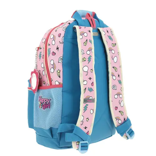 Mochila Escolar Happy Girl Rosa con Porta Tablet 10" | Chenson 3