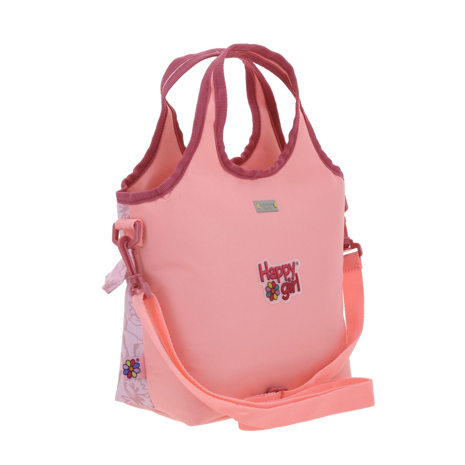 Lonchera Escolar Térmica Happy Girl Rosa para Niña - Diversión y Durabilidad 3
