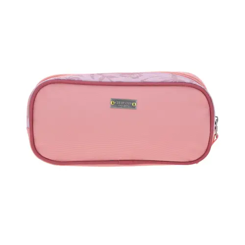 Lapicera escolar Happy Girl by Chenson rosa con doble compartimento - vista 2