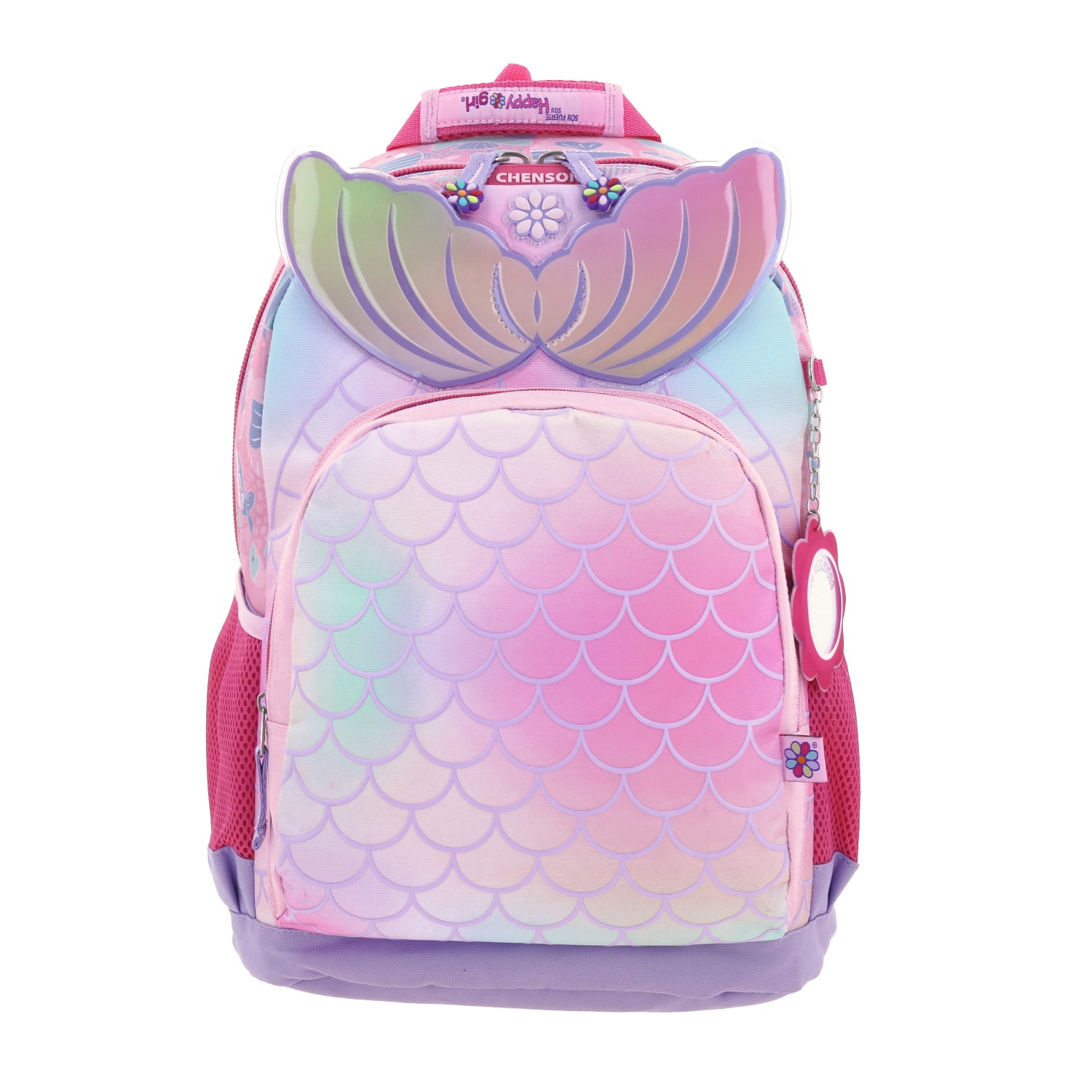 Mochila escolar para niña Happy Girl by Chenson Iridiscente - Diversión y Durabilidad