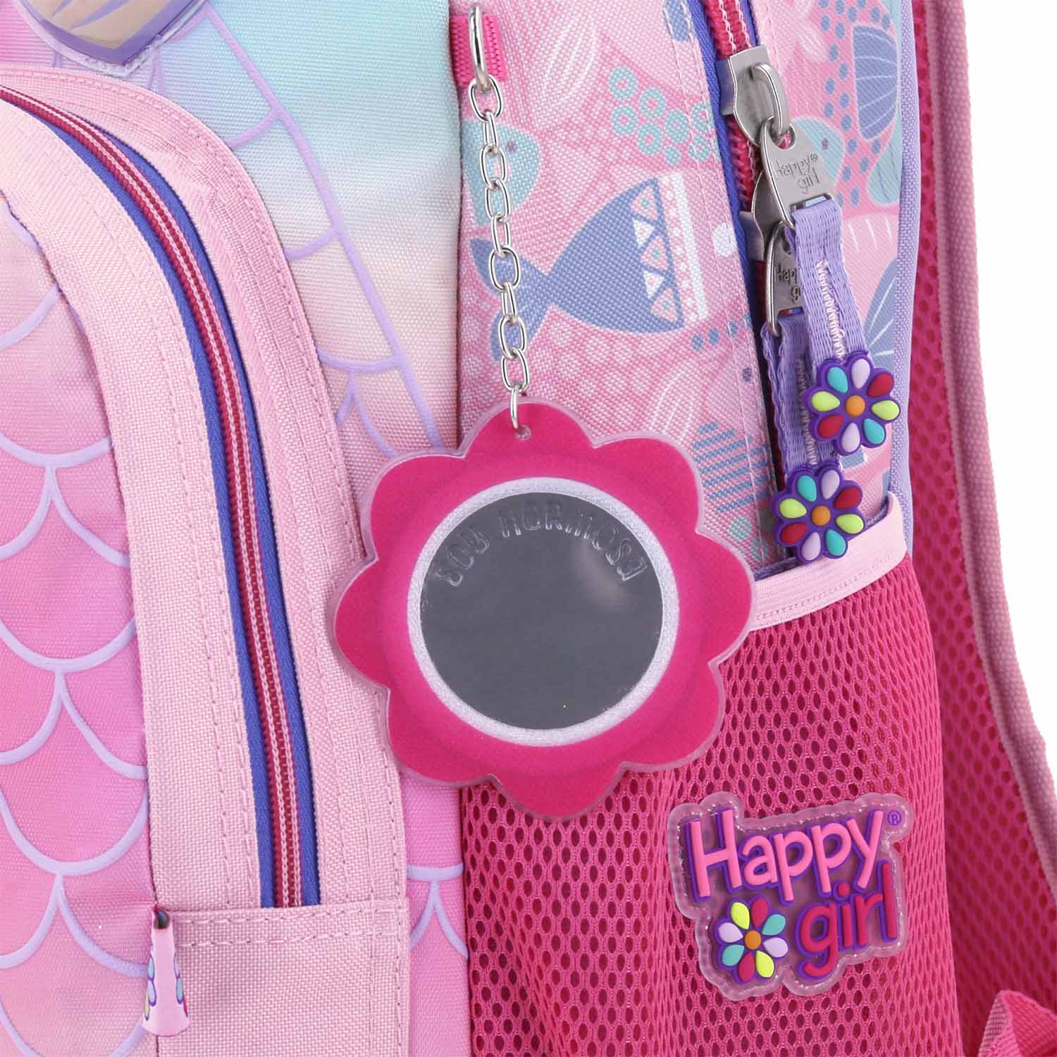 Mochila escolar para niña Happy Girl by Chenson Iridiscente - Diversión y Durabilidad - vista 2