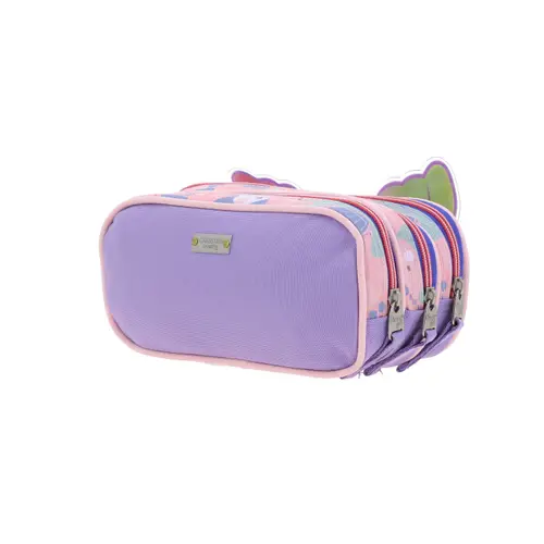 Lapicera escolar para niña Happy Girl Iridiscente con triple compartimento 5