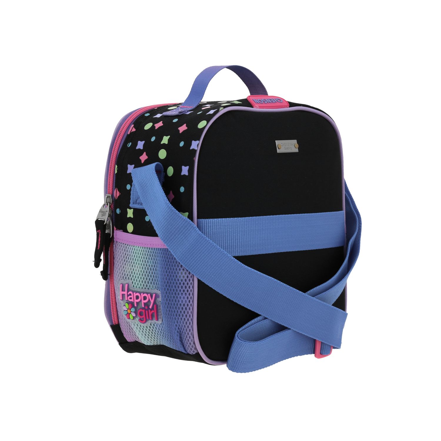 Lonchera escolar térmica Happy Girl negra para niña - Duradera y divertida 3