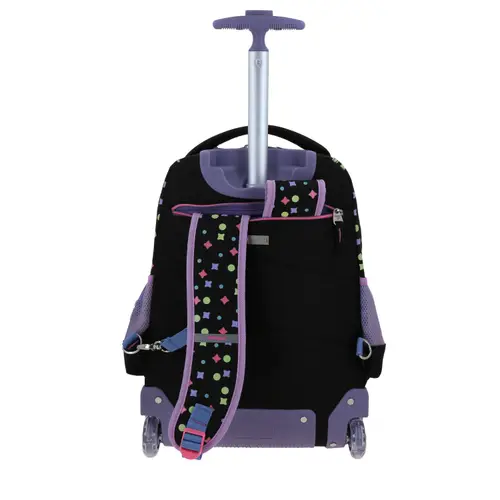 Mochila con Ruedas Happy Girl Negro para niña - Diversión y Durabilidad - vista 2