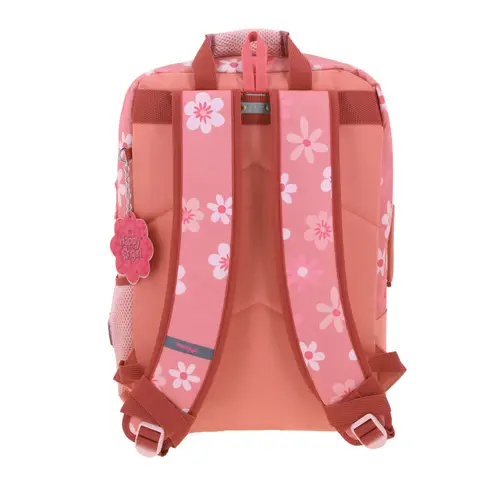Mochila escolar para niña Happy Girl Rosa con amplio compartimento 4