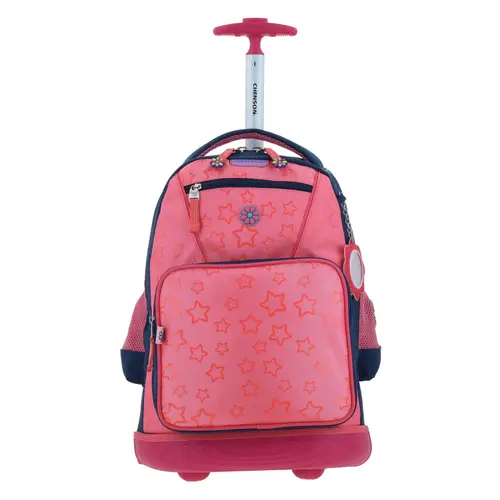 Mochila con Ruedas Happy Girl Azul para Niña - Diversión y Durabilidad