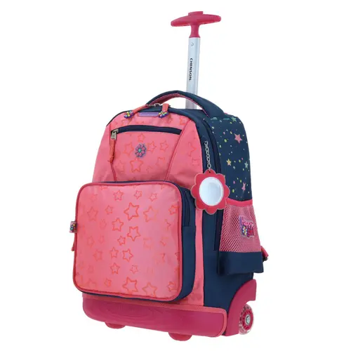 Mochila con Ruedas Happy Girl Azul para Niña - Diversión y Durabilidad - vista 2