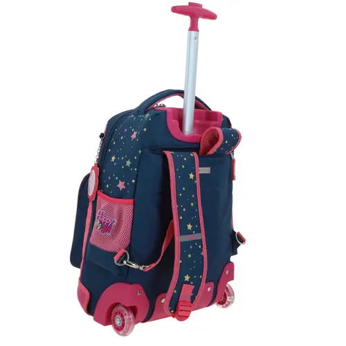 Mochila con Ruedas Happy Girl Azul para Niña - Modelo HG66502 3
