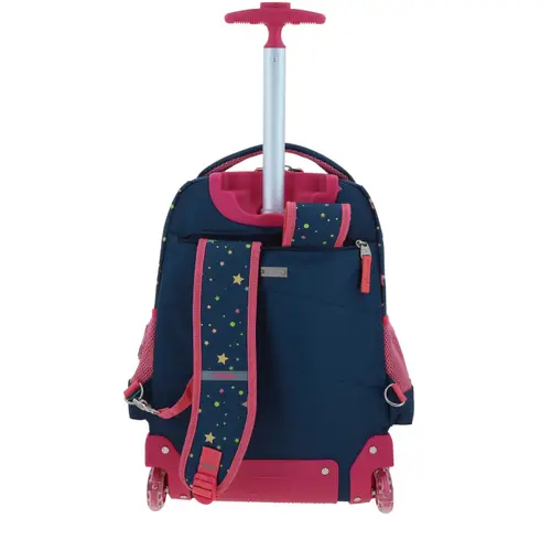 Mochila con Ruedas Happy Girl Azul para Niña - Diversión y Durabilidad - vista 2