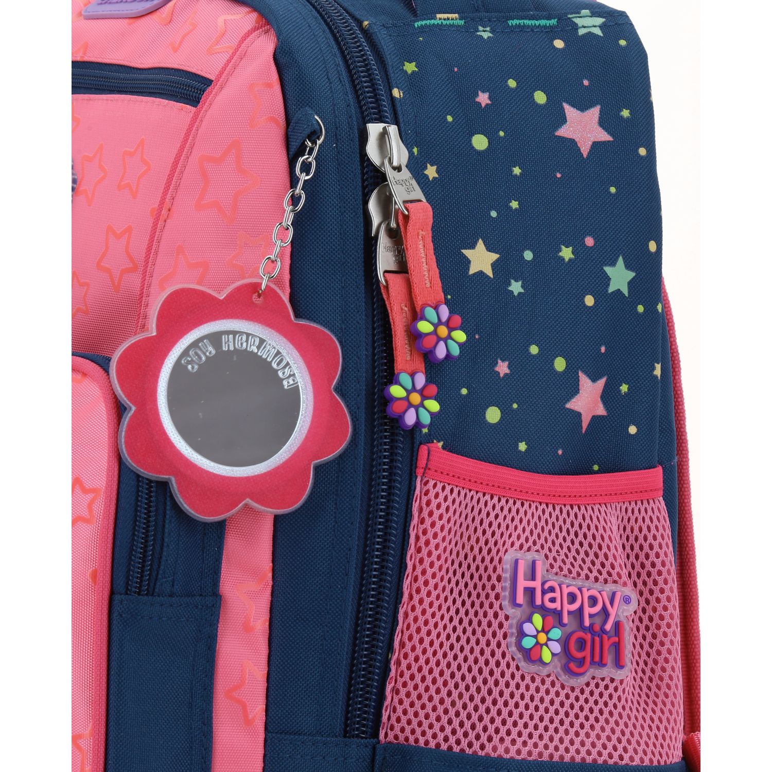 Mochila con Ruedas Happy Girl Azul para Niña - Diversión y Durabilidad - vista 2