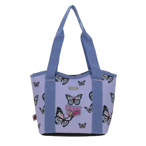 Lonchera escolar Happy Girl violeta térmica para niña - Durabilidad y diversión 4