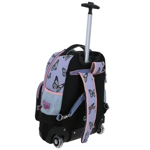 Mochila con Ruedas Happy Girl Violeta para Niña - Diversión y Durabilidad 3