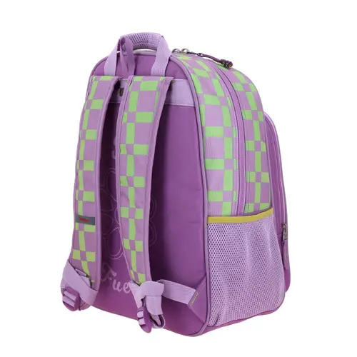 Mochila escolar para niña Happy Girl uva con compartimentos seguros 5
