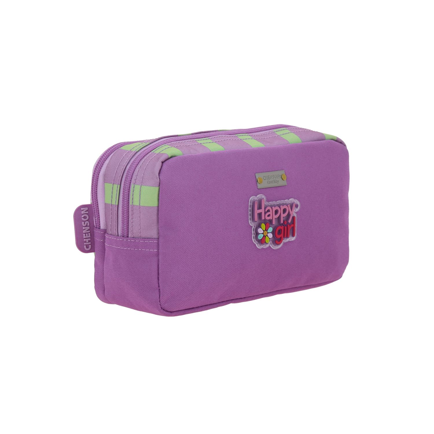 Lapicera escolar para niña Happy Girl uva con doble compartimento 3