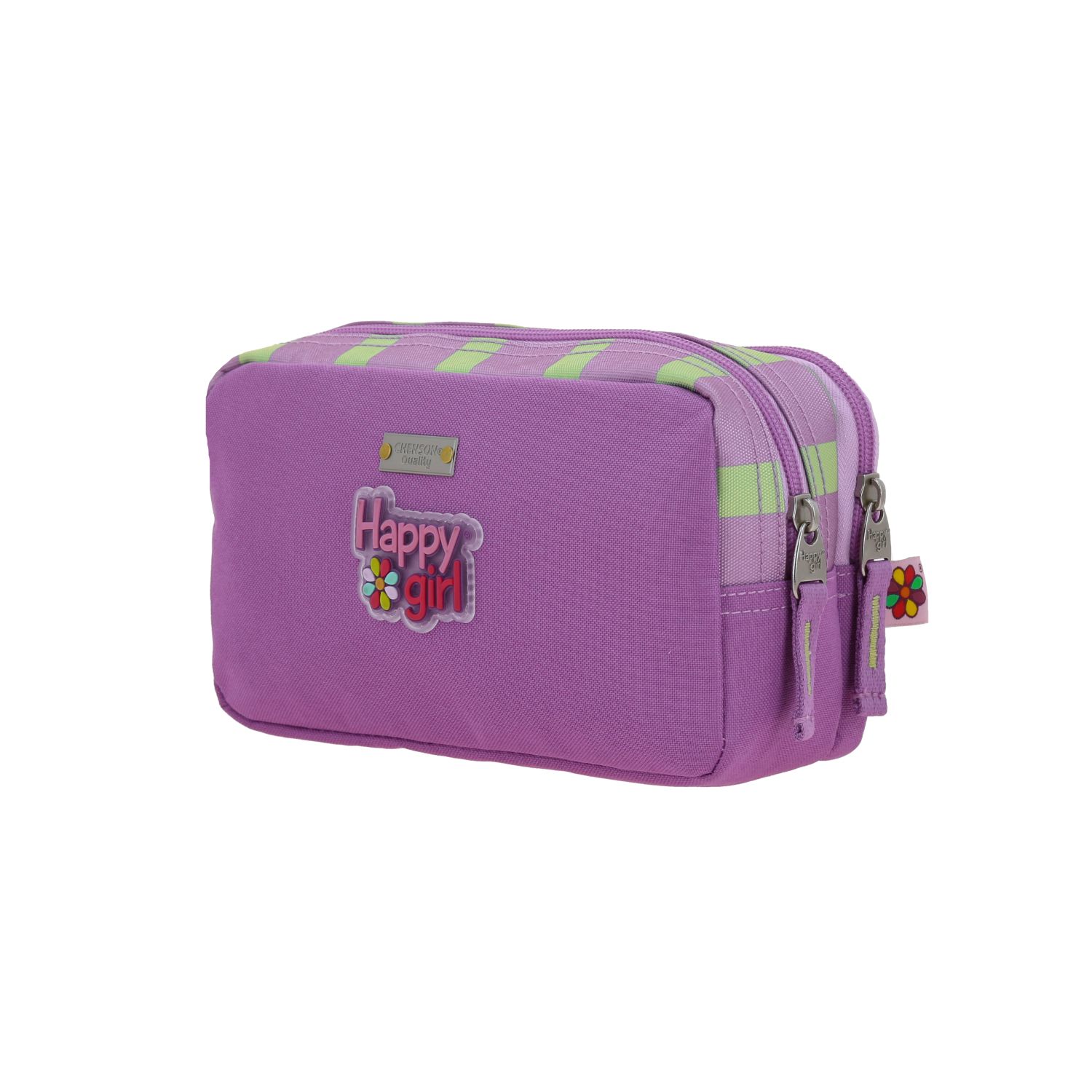 Lapicera escolar para niña Happy Girl uva con doble compartimento 5