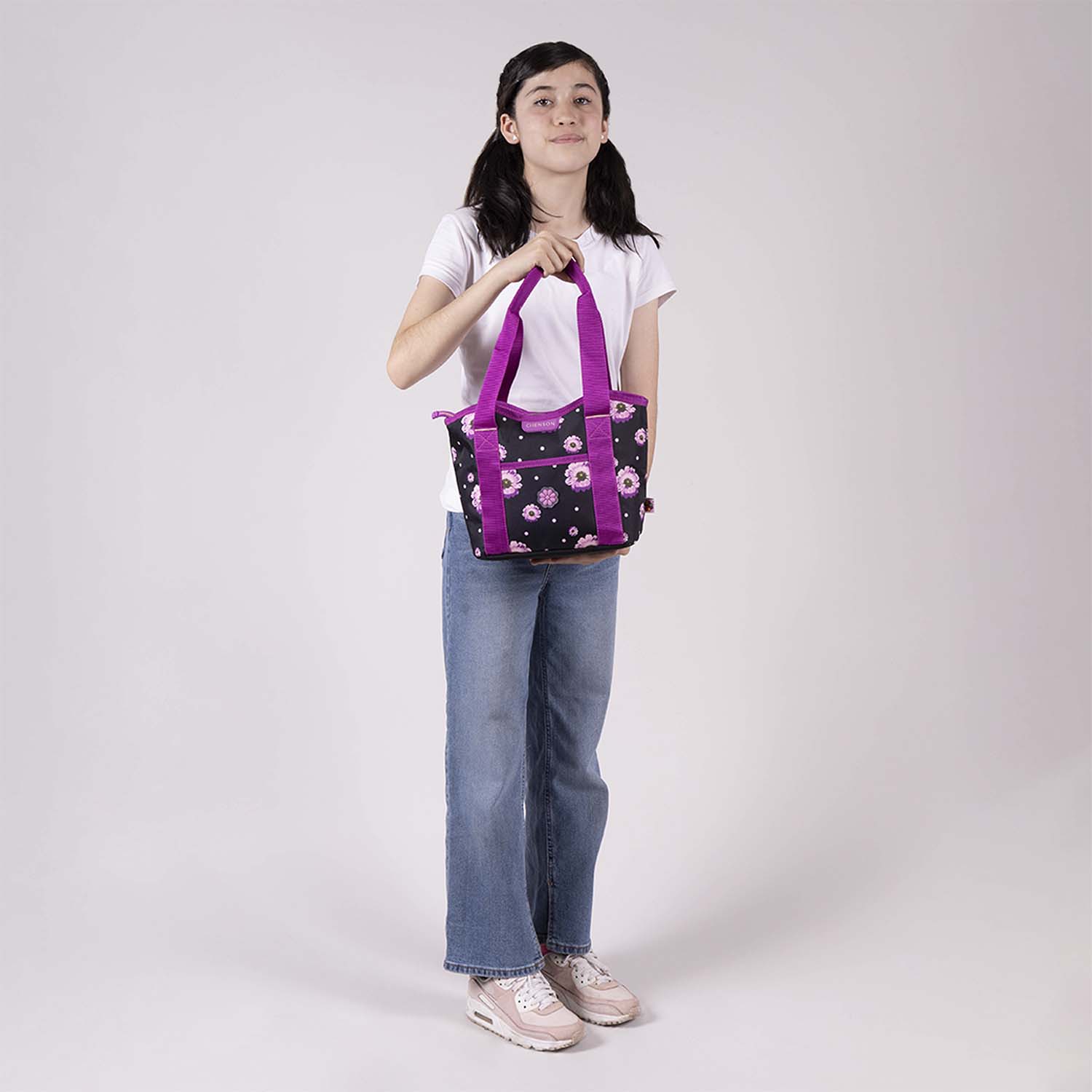 Lonchera escolar térmica Happy Girl by Chenson, Negro, duradera y divertida - vista 2