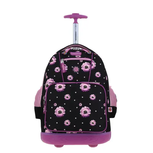 Kit Escolar Happy Girl by Chenson Mochila con Ruedas + Lonchera Negro Infantil - Modelo HG66523 1