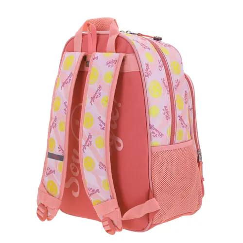 Mochila escolar para niña Happy Girl by Chenson color rosa con compartimentos 5