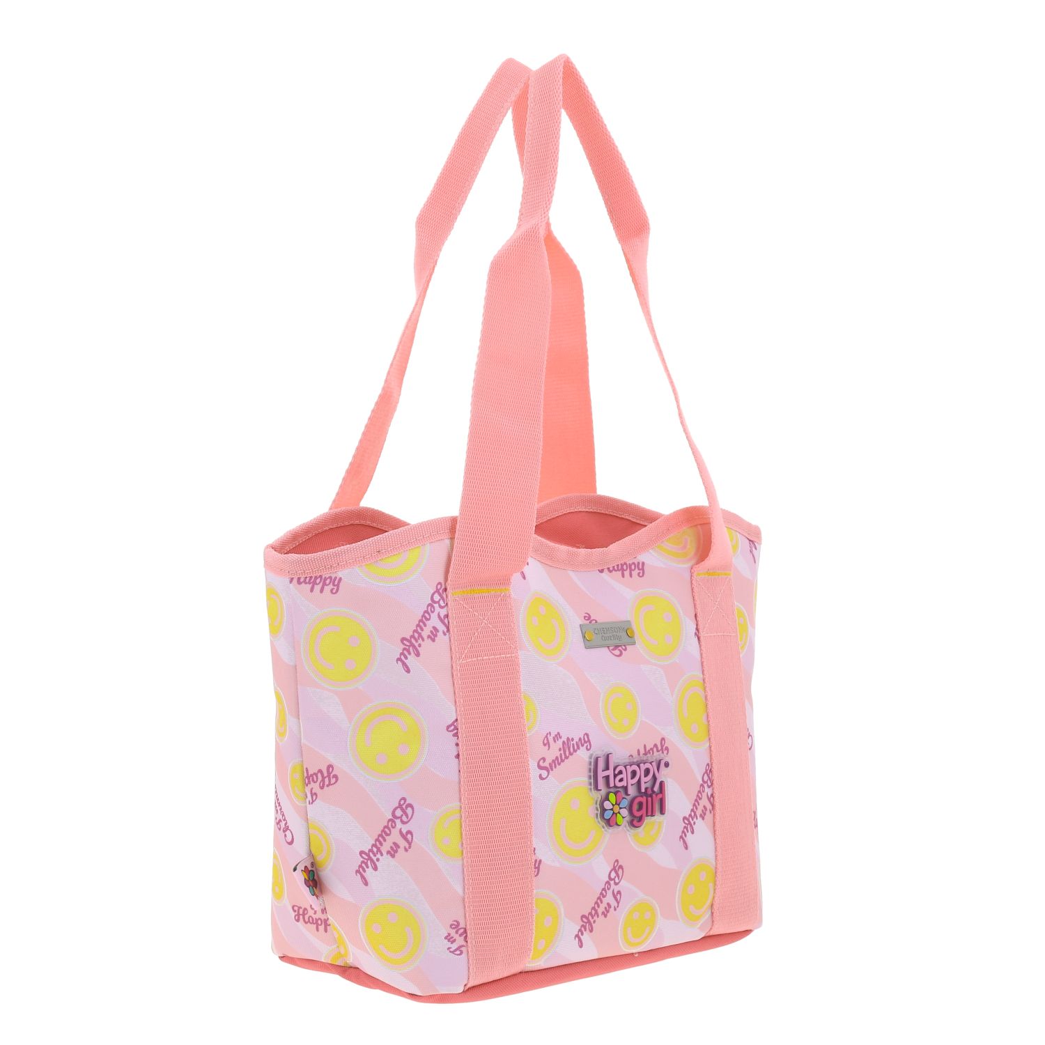 Lonchera escolar Happy Girl rosa con compartimento térmico para niña 3