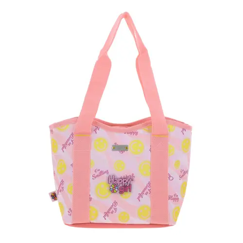 Lonchera escolar Happy Girl rosa con compartimento térmico para niña 4