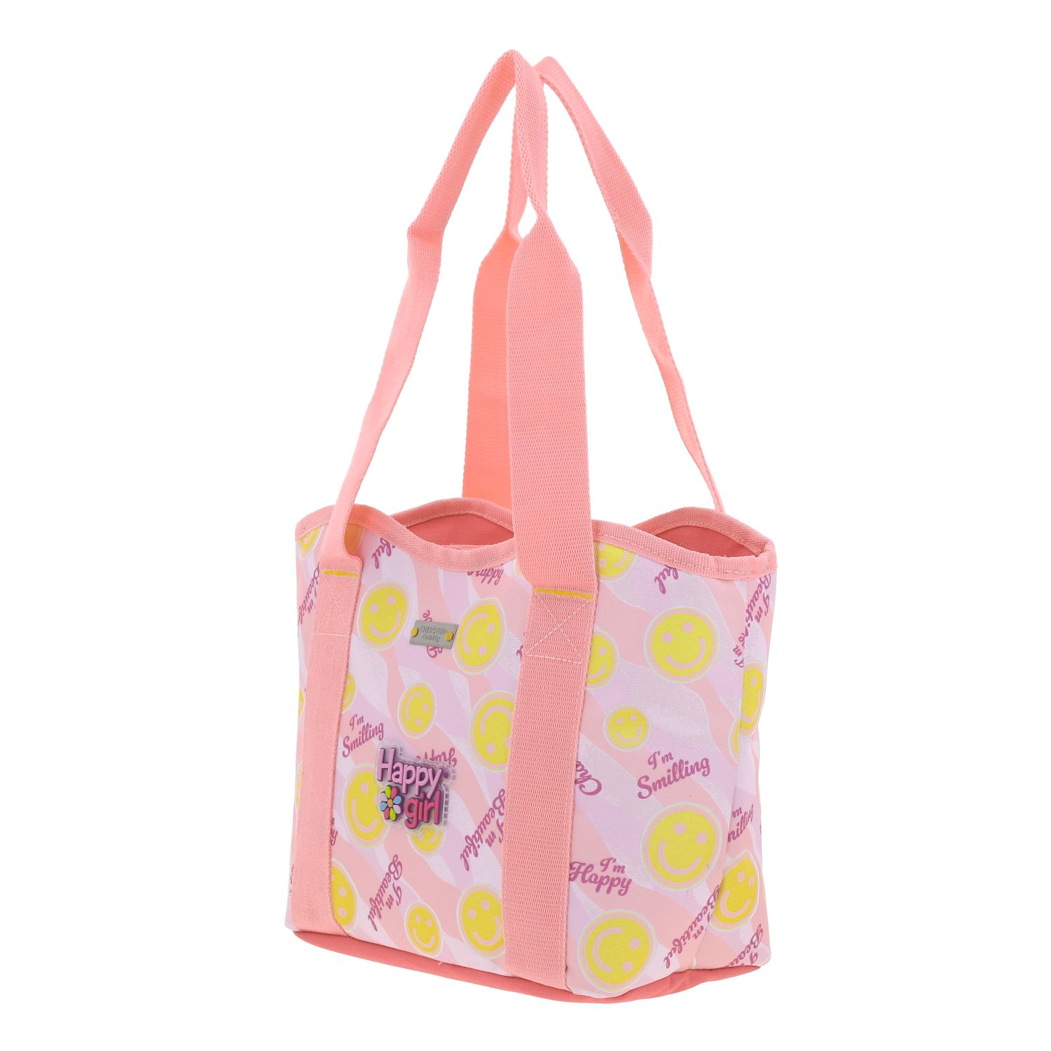 Lonchera escolar Happy Girl rosa con compartimento térmico para niña 5