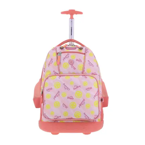 Kit Escolar Happy Girl by Chenson (Mochila con Ruedas + Lonchera) Rosa Infantil - Modelo HG66527 2