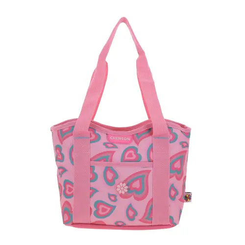 Lonchera escolar Happy Girl by Chenson Rosa con amplia capacidad 1