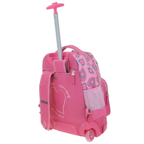 Mochila con Ruedas Happy Girl Rosa para Niña - Modelo HG66531 5