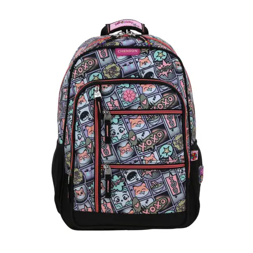 Kit Escolar Happy Girl by Chenson (Mochila + Lonchera) Uva Infantil - Modelo HG66532 1