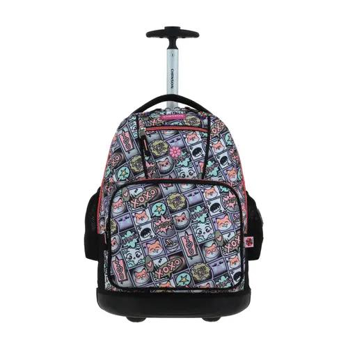 Kit Escolar Happy Girl by Chenson (Mochila con Ruedas + Lonchera) Uva Infantil - Modelo HG66535 1
