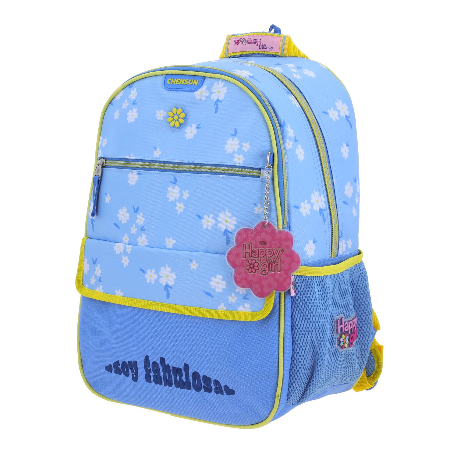 Mochila escolar para niña Happy Girl by Chenson azul con amplio compartimento 2