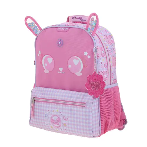 Kit Escolar Happy Girl by Chenson (Mochila + Lonchera) Rosa Infantil - Modelo HG66562 3