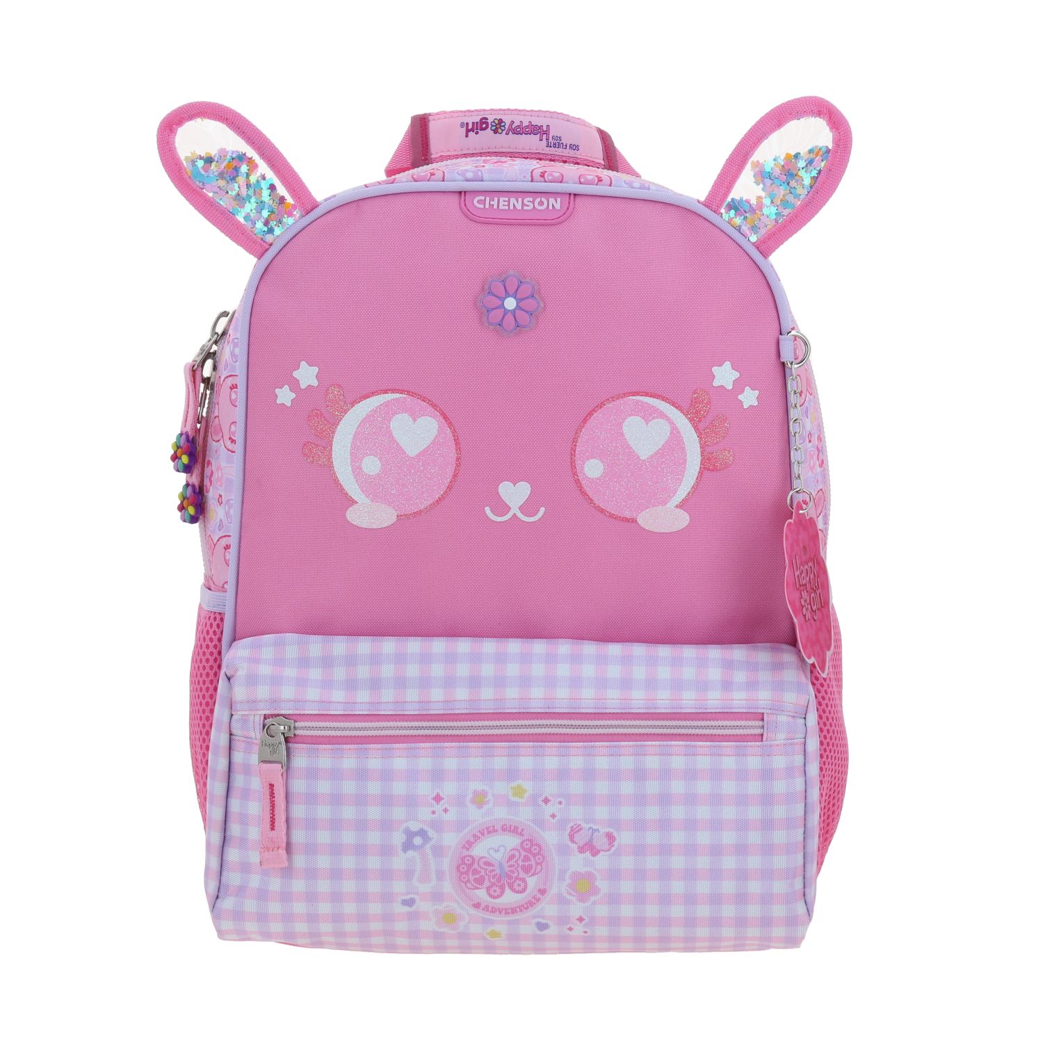 Mochila escolar para niña Happy Girl by Chenson color rosa duradera