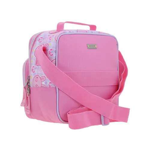 Lonchera escolar térmica Happy Girl rosa para niña - Divertida y resistente 3