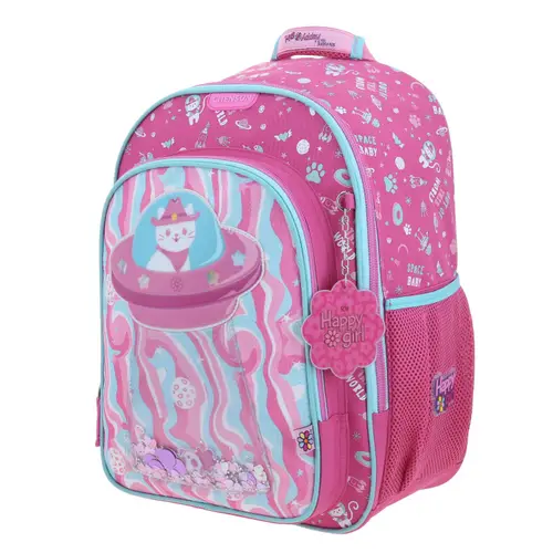 Kit Escolar Happy Girl by Chenson Rosa (Mochila + Lonchera + Lapicera) Infantil - Modelo HG70157 3