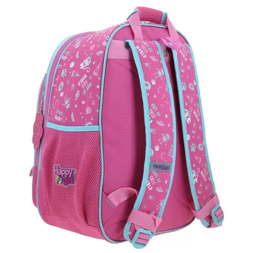 Mochila escolar para niña Happy Girl by Chenson Rosa con amplio compartimento - Modelo HG70157 3