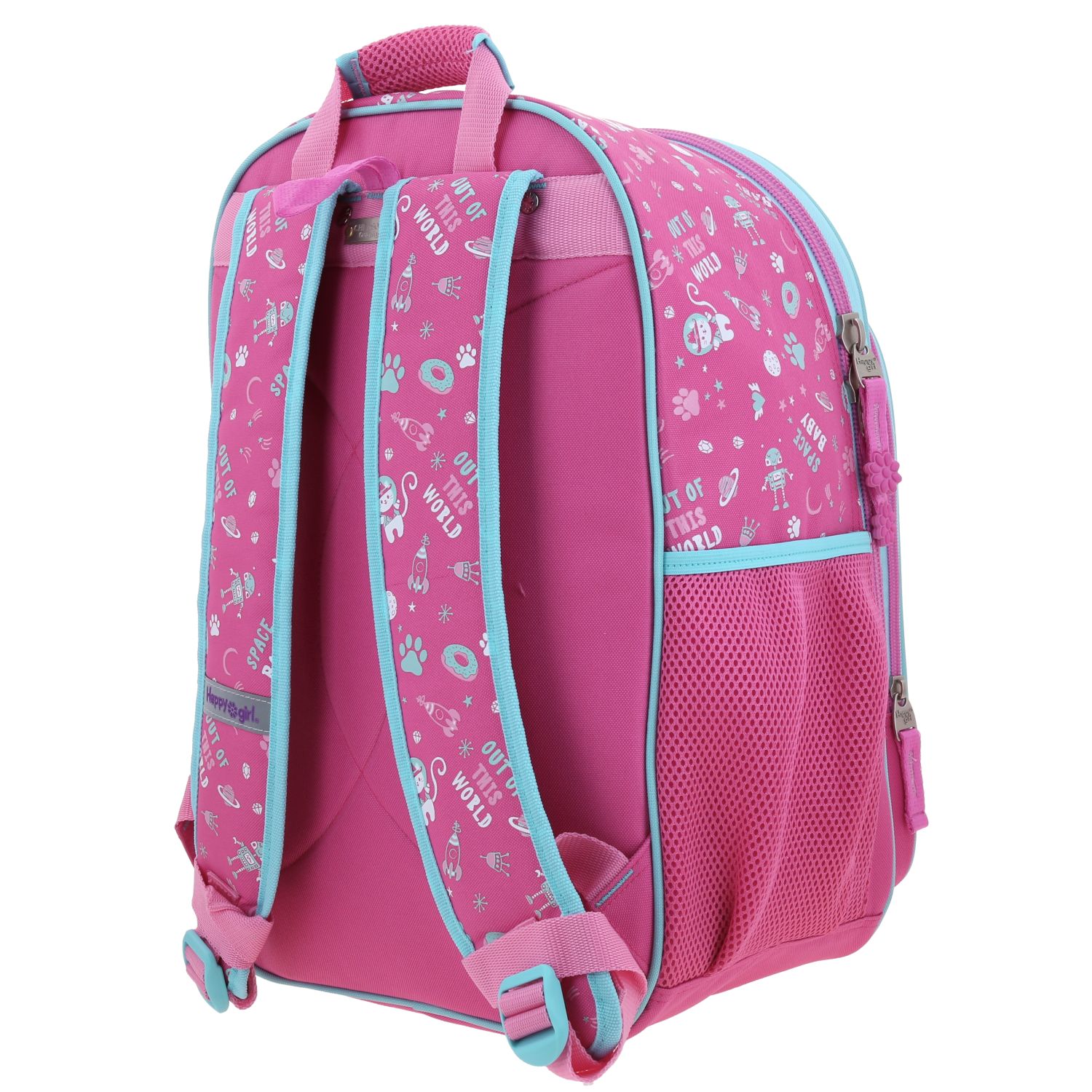 Mochila escolar para niña Happy Girl by Chenson Rosa con amplio compartimento 5
