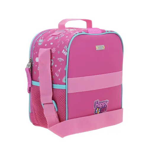 Lonchera escolar térmica Happy Girl rosa para niña - Duradera y divertida - Modelo HG70158 3