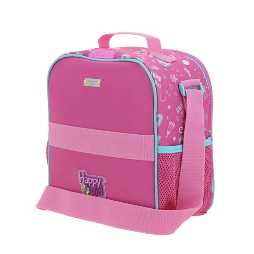 Lonchera escolar térmica Happy Girl rosa para niña - Duradera y divertida - Modelo HG70158 5