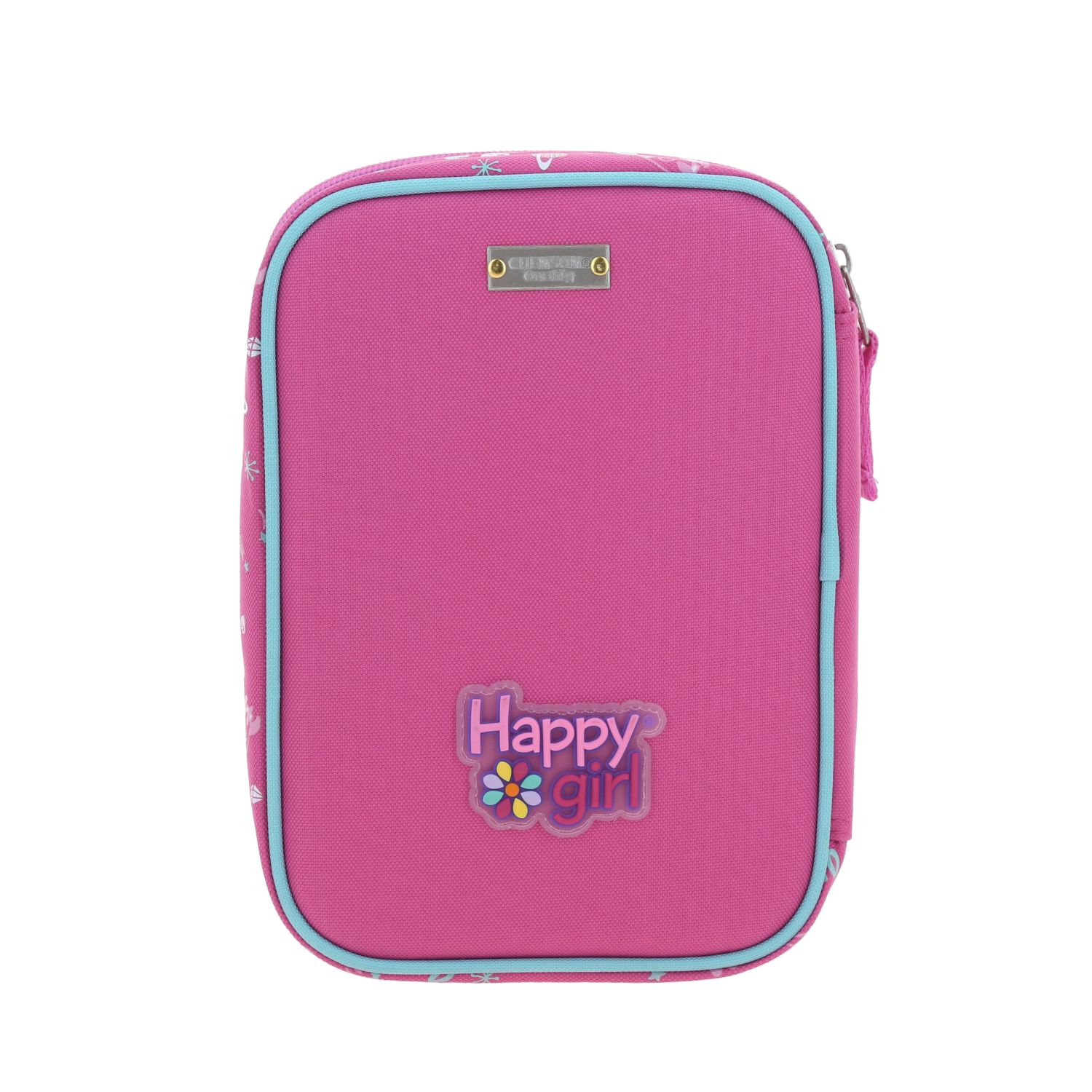 Lapicera escolar para niña Happy Girl by Chenson rosa con amplio compartimento 4