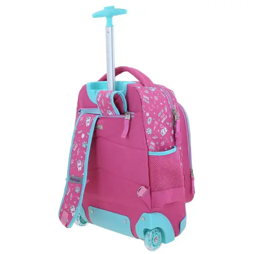 Mochila con Ruedas Happy Girl Rosa para Niña - Modelo HG70161 5