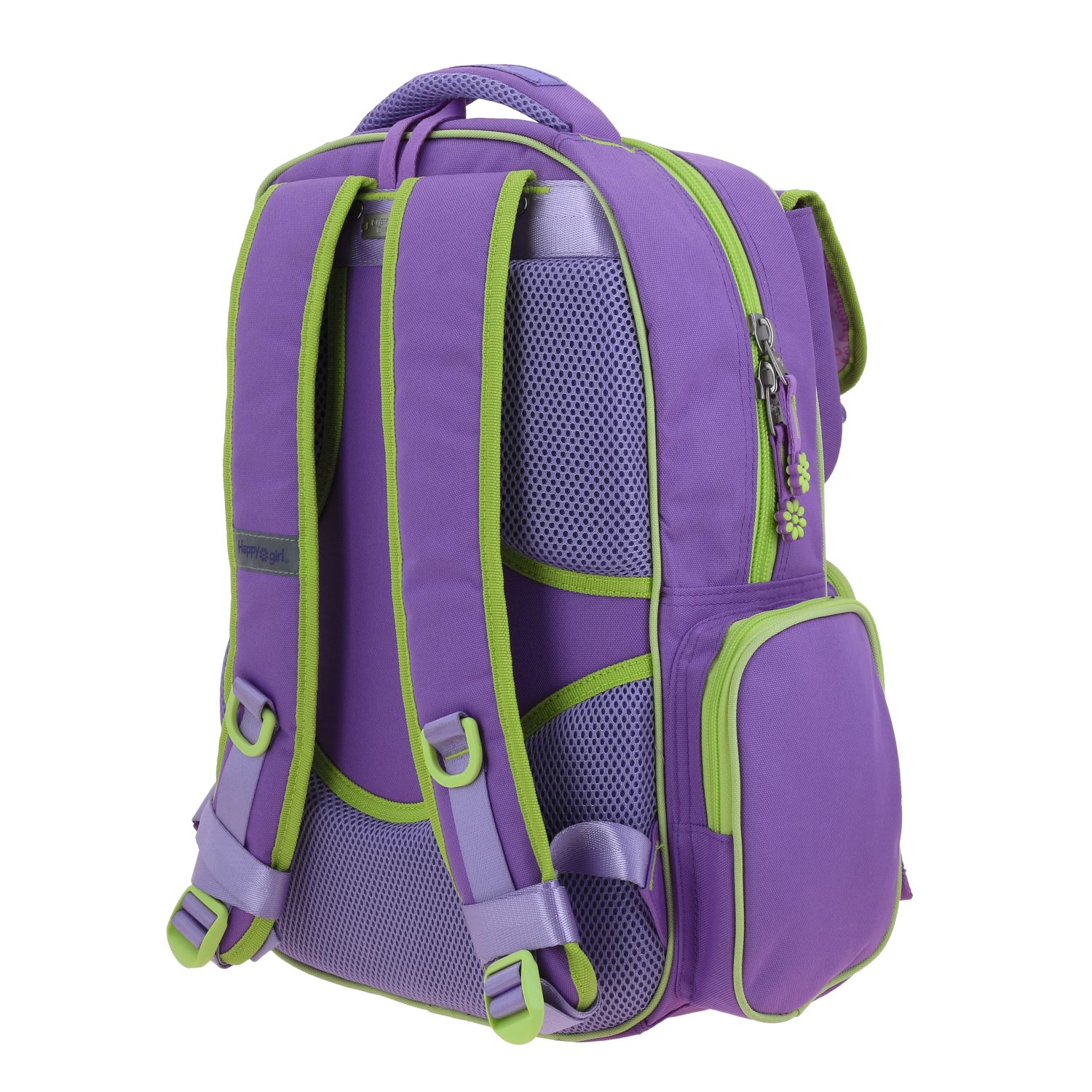 Mochila escolar para niña Happy Girl by Chenson violeta con seguridad y diversión 5