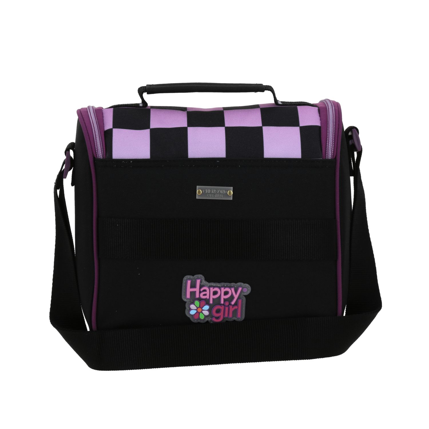 Lonchera escolar térmica Happy Girl negra para niña - Durabilidad y diversión 4