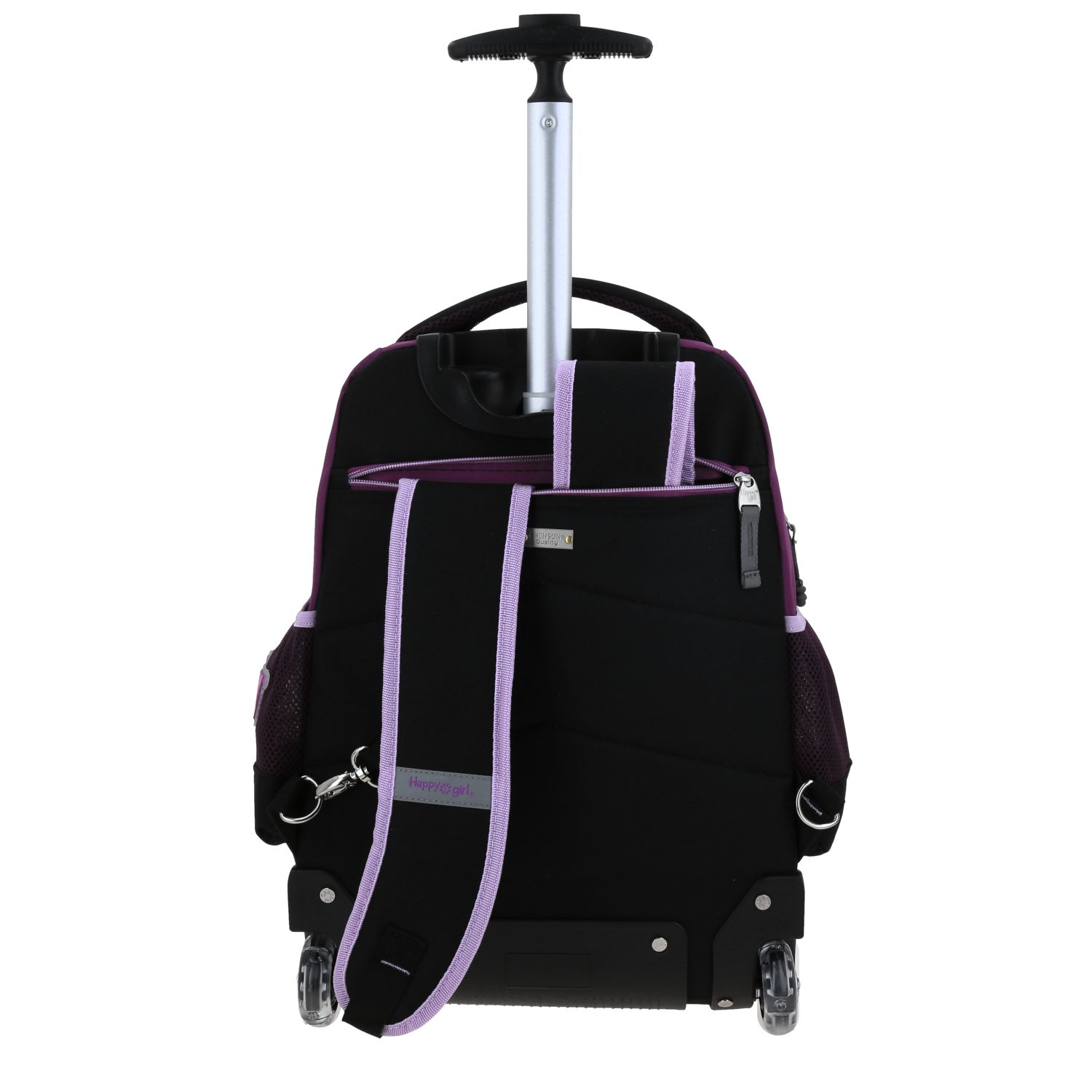 Mochila con Ruedas Happy Girl by Chenson Negra para Niña - Diversión y Durabilidad 4