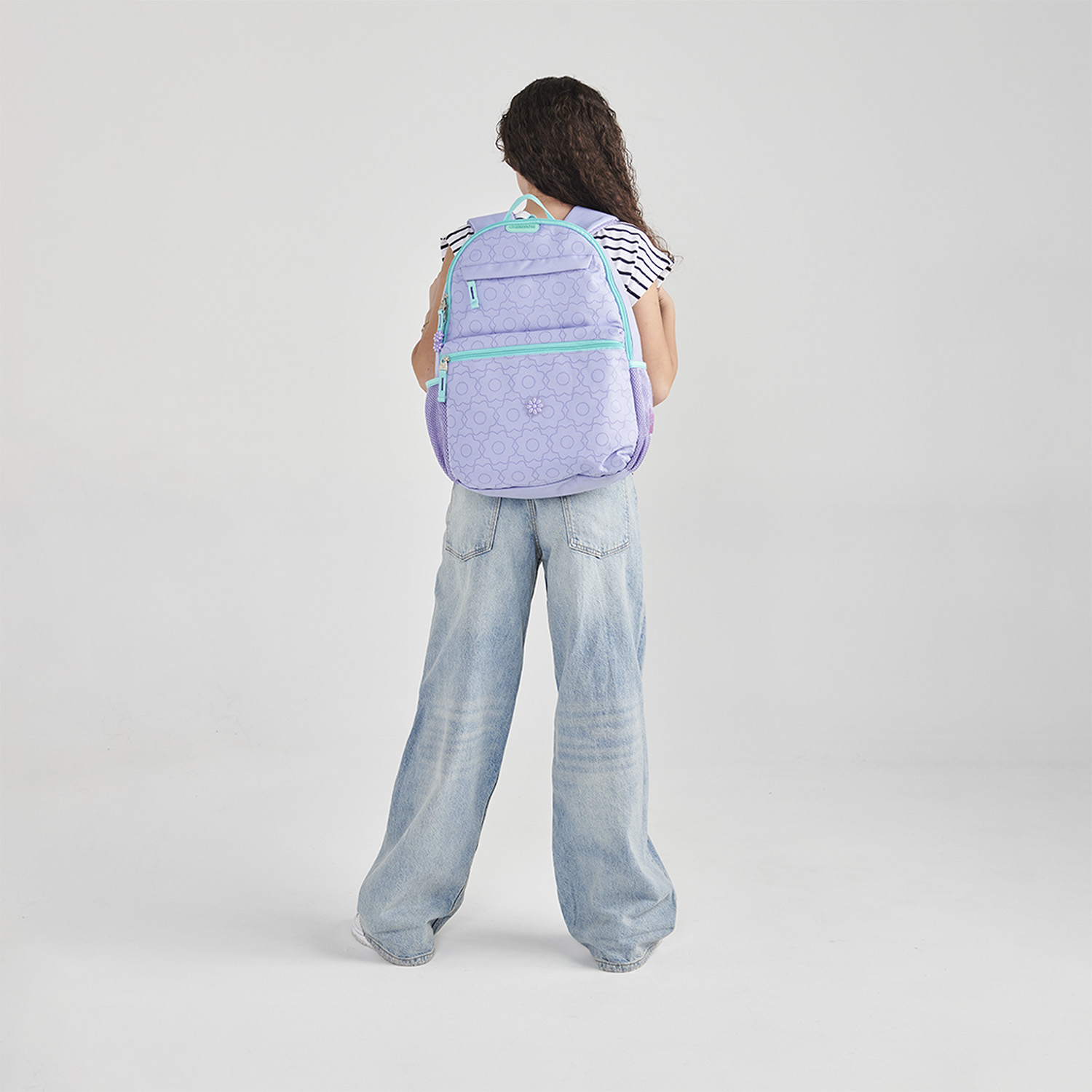 Mochila escolar para niña Happy Girl by Chenson Violeta con gran espacio - vista 2