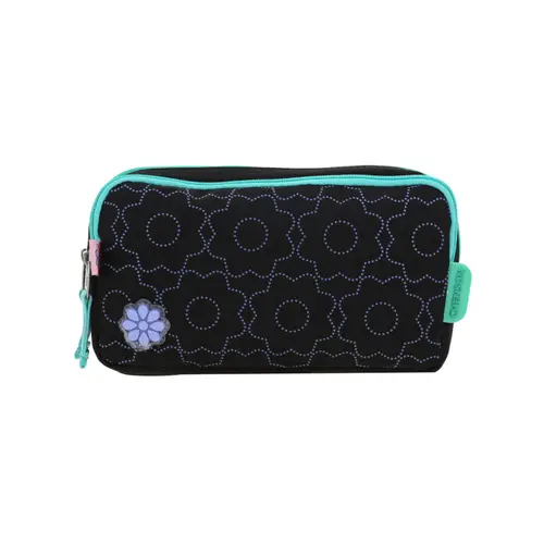 Lapicera escolar para niña Happy Girl by Chenson color negro con doble compartimento