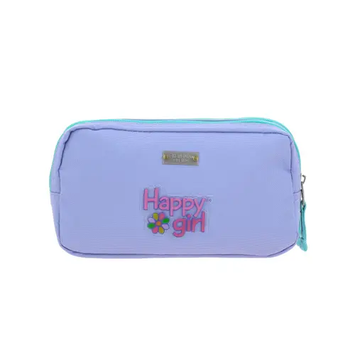 Lapicera escolar para niña Happy Girl by Chenson violeta con doble compartimento - vista 2