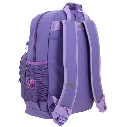 Mochila escolar para niña Happy Girl by Chenson color uva con diversión y seguridad 3