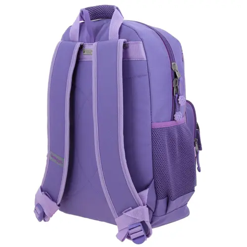 Mochila escolar para niña Happy Girl by Chenson color uva con diversión y seguridad 5
